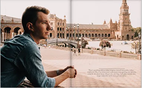 Travel book spread