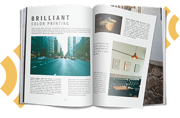 Open printed magazine